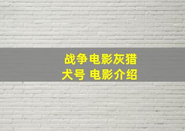 战争电影灰猎犬号 电影介绍